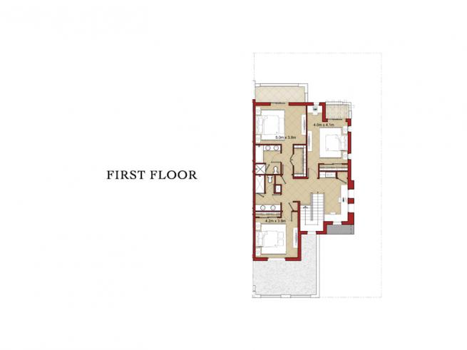 3 Bedroom Semi-detached Villa with Maid’s Room - Floor Plan