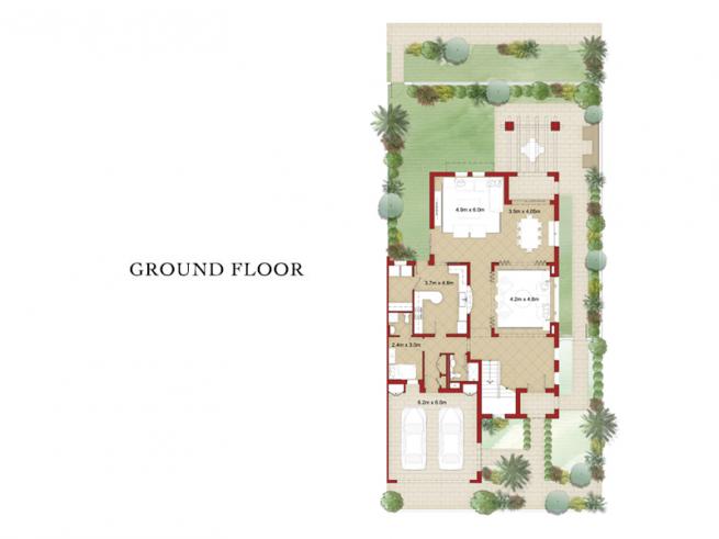 4 Bedroom Semi-detached Villa with Maid’s Room - Floor Plan